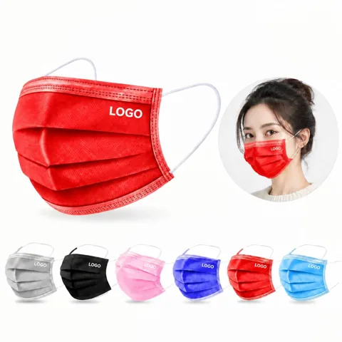 Colored Breathable Non-Woven Face Masks for Adults