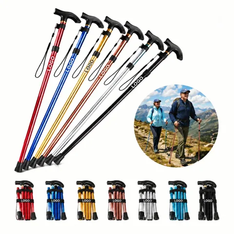 Adjustable Collapsible Aluminum Trekking Poles