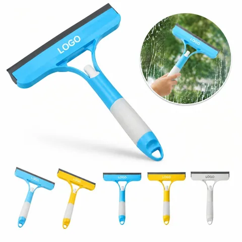 2-in-1 Squeegee Scrubber Tool for Streak-Free Glass Cleaning