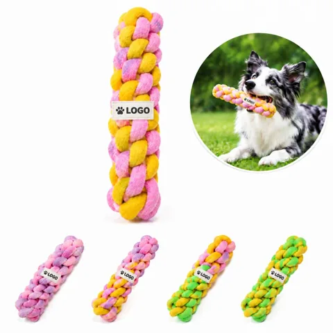 Durable Braided Cotton Chew Toy for Dogs and Cats
