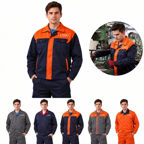 Durable Long-Sleeve Workwear with Utility Pockets