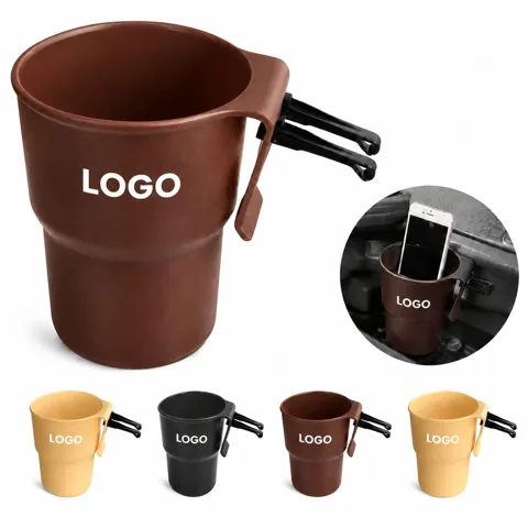 Universal Car Cup Holder Organizer with Adjustable Base