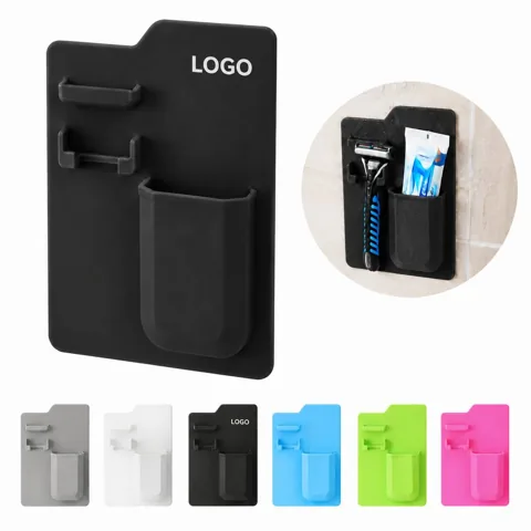 Wall Mount Silicone Toothbrush Organizer No Drilling