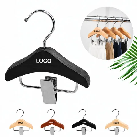 Kids Mini Wooden Clip Hangers for Children's Clothes