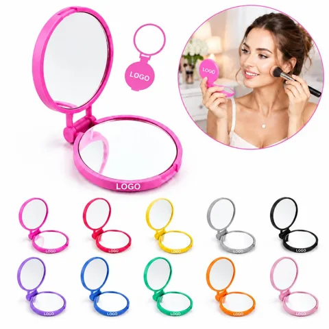 Portable Foldable Plastic Makeup Mirror for Travel