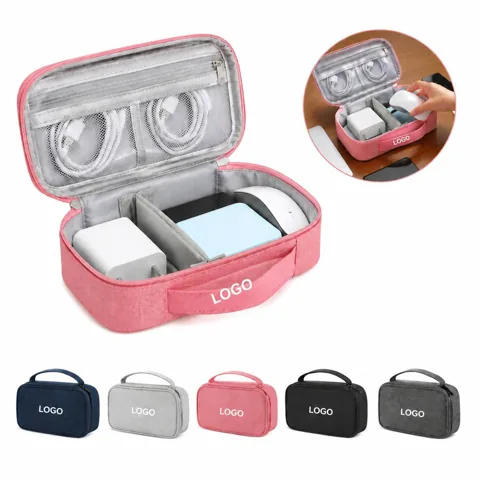 Compact Travel Tech Organizer Pouch for Phone Accessories