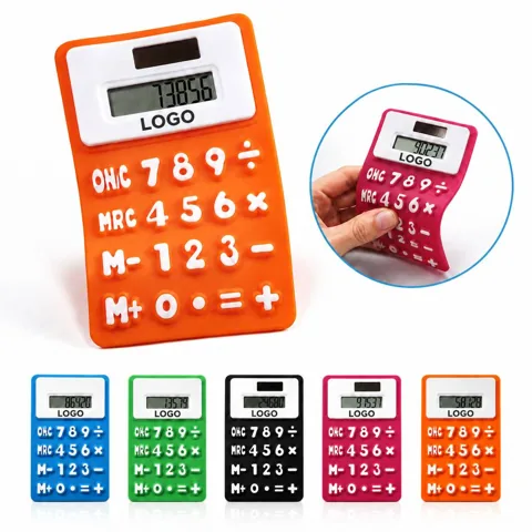 Eco-Friendly Solar Calculator with Soft Silicone Grip