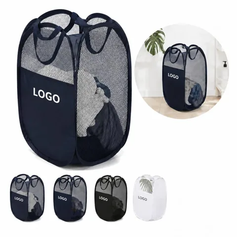 Collapsible Breathable Mesh Laundry Hamper