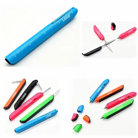 Versatile Metal Multi-Tool Pen with Bottle Opener Ruler