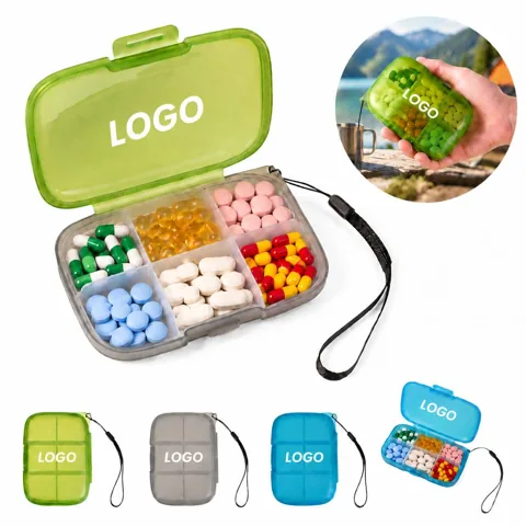 Sealed Travel Pill Case with Multiple Compartments