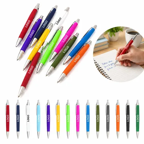 Click Action Ballpoint Pen with Comfort Grip for Office