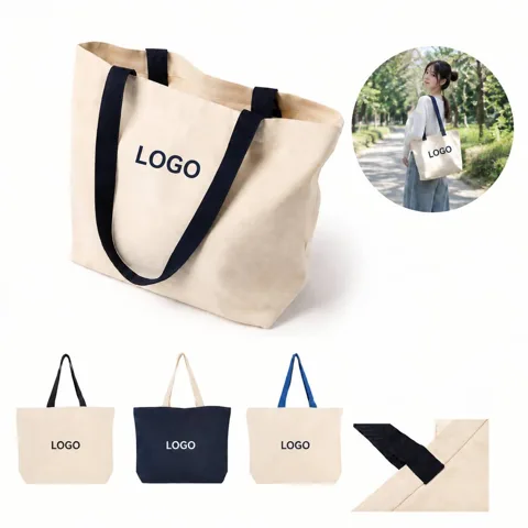 Heavy-Duty Cotton Canvas Tote Bag for Everyday Use