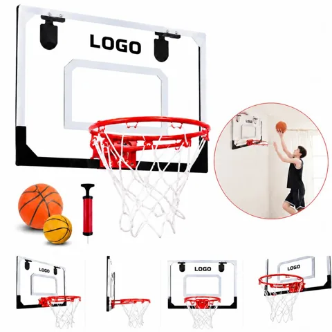 Compact Indoor Mini Basketball Hoop Kit for Door or Wall