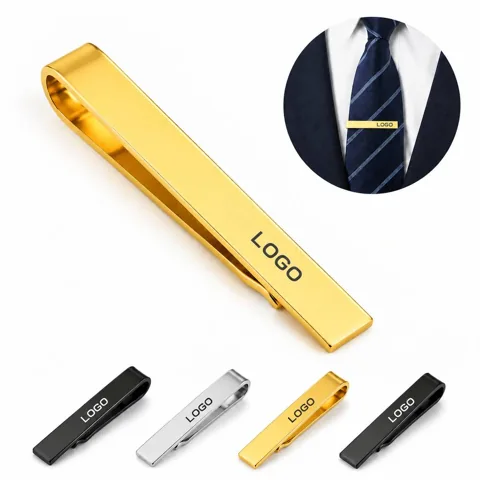 Tie Fastener with Secure Clip for Necktie Hold