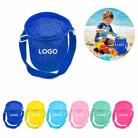 Lightweight Mesh Shell Collecting Bag with Straps