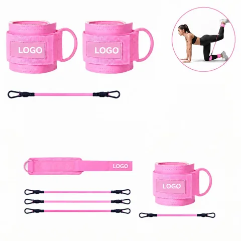 Resistance Bands Set with Padded Ankle Straps for Leg