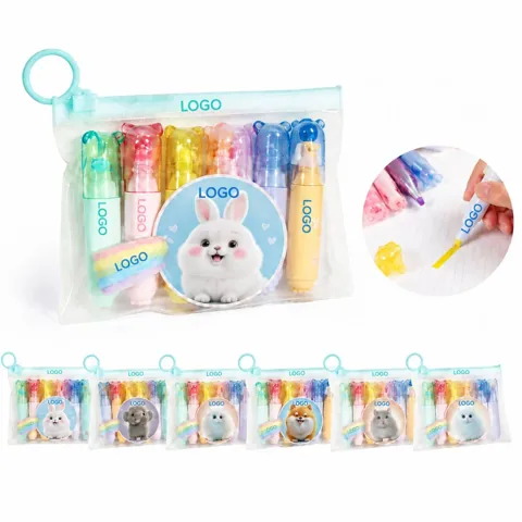 Animal-Shaped Highlighters Set for Fun Study and Office
