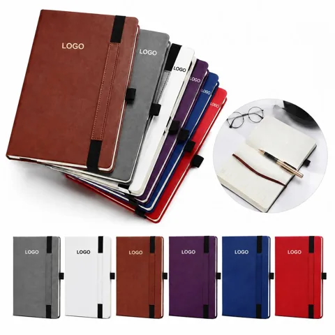 Elastic Strap Closure Writing Notebook with Numbered Pages