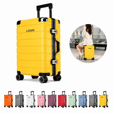 Hard Shell Aluminum Travel Suitcase with Silent Wheels