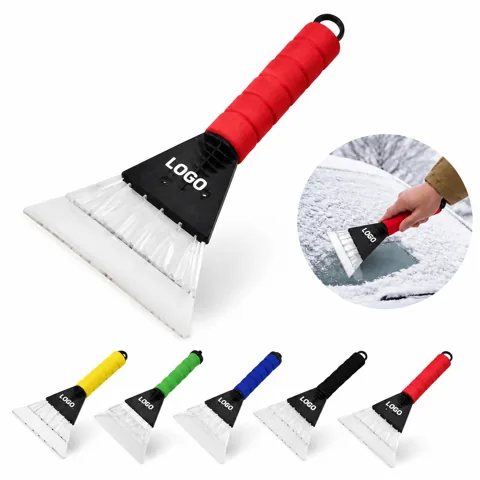 Multi-Tool Snowflake Ice Scraper with Brush Ergonomic Grip