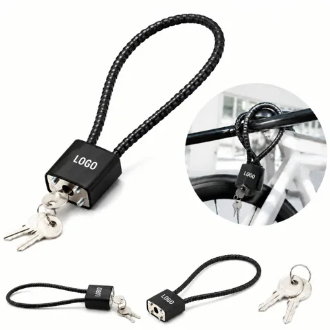Weatherproof Combination Cable Lock with Keys for Bikes and