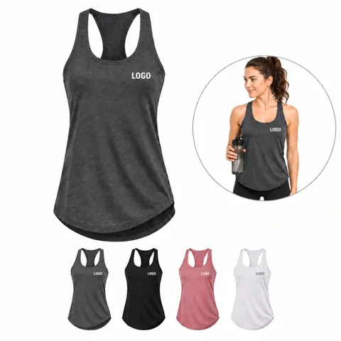 Sleeveless Racerback Yoga Sports Vest for Women Men