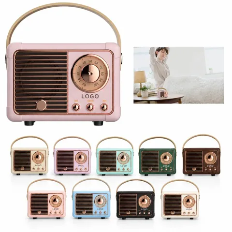 Vintage FM Radio Bluetooth Speaker with Bass