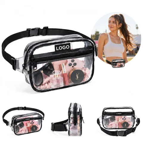 Clear Transparent Waist Pack for Hands-Free Travel
