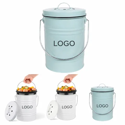 Indoor Kitchen Compost Collector with Odor-Reducing Lid