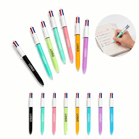 Color Click Retractable Pen Kit with Multiple Ink Colors