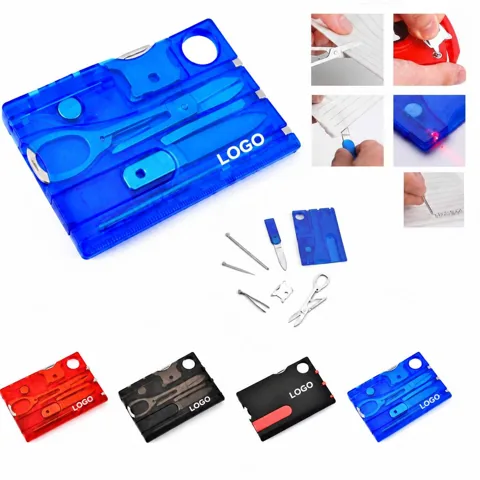 Compact Stainless Steel Multi-Tool Card for Outdoor