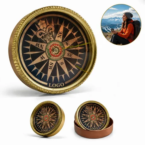 Antique Bronze Navigation Compass for Outdoor Use