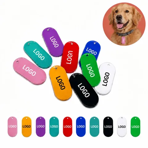 Personalized Clear Acrylic Keychain Tag Durable