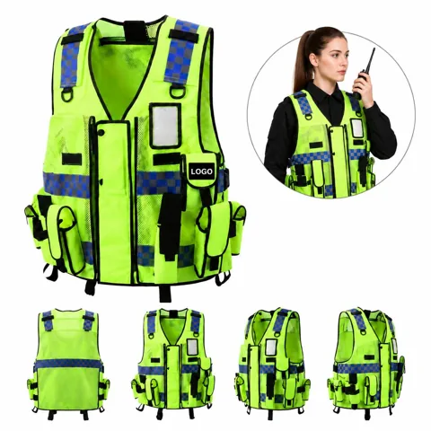 Tactical Multi-Pocket Vest with Reflective Adjustable Fit