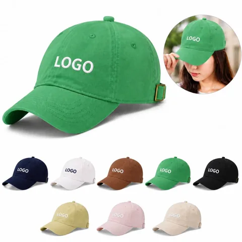 Sun Protection Embroidered Cotton Baseball Cap