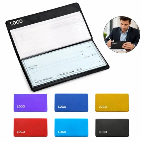 Durable Vinyl Checkbook Cover with Card Slots