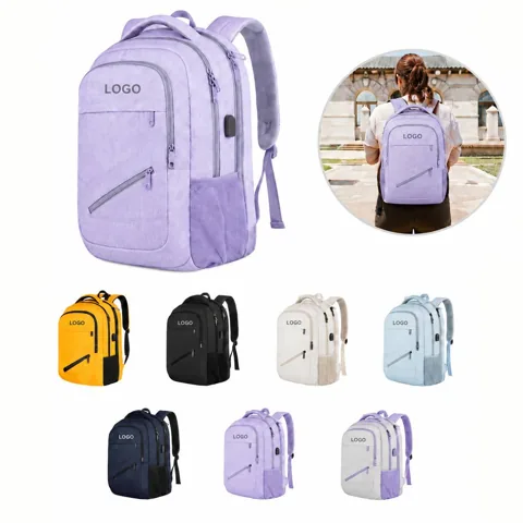 Water-Resistant Laptop Backpack with USB Charging Port