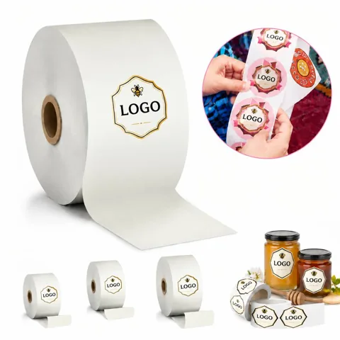 Water-Resistant Glossy Permanent Adhesive Labels for