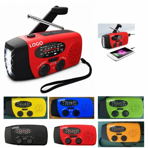 Portable Emergency Crank Radio with Flashlight and USB
