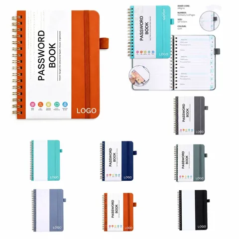 Spiral Password & Address Organizer Journal
