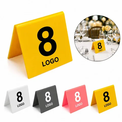 Double-Sided Acrylic Table Number for Events