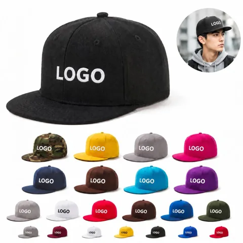 Snapback Street Dance Hip-Hop Hat for Adjustable Fit