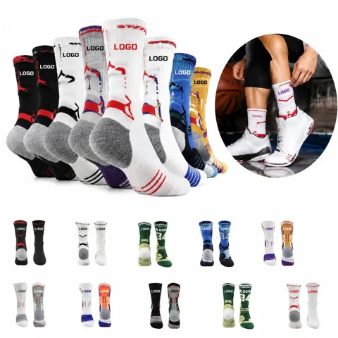 Cushioned Basketball Mid-Calf Athletic Socks