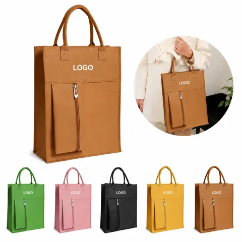 Large Felt Cosmetic Storage Handbag for Travel