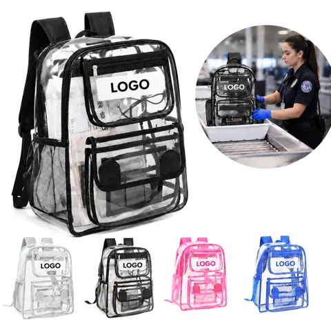 Clear PVC Waterproof Travel Backpack for Outdoor Use