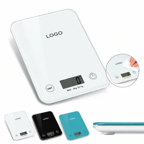 Digital Kitchen Scale with Tempered Glass, Multi-Unit