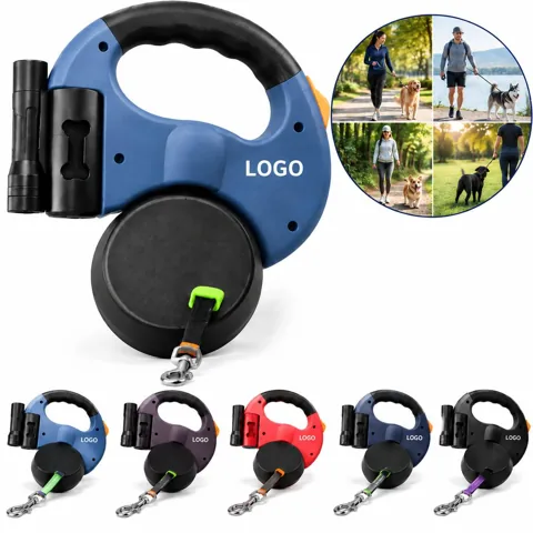 Dual-End Retractable Leash for Two Dogs Training