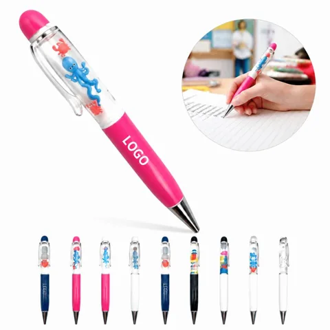 Floating Oil Liquid Novelty Writing Pen with 3D Motion