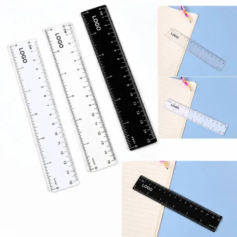 6-Inch Straight Ruler with Inch and Centimeter Marks