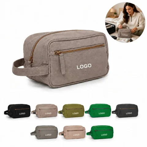 Eco-Friendly Travel Toiletry Organizer with Water-Resistant